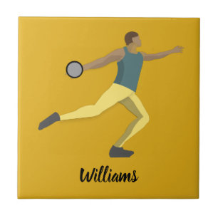 Discus Throwing Ceramic Tile