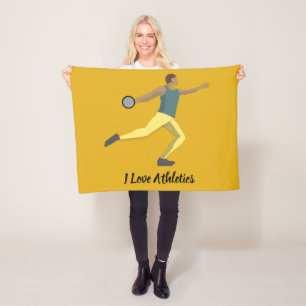 Discus Throwing Fleece Blanket