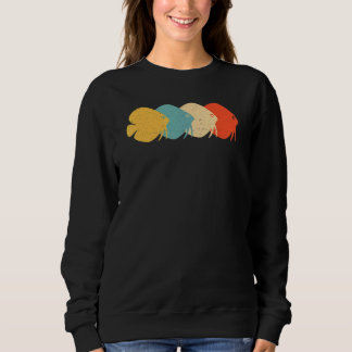 Discus Vintage Retro Pompadour Fish 60s 70s Sweatshirt