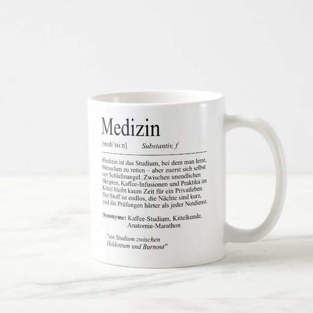 Discussion of "medicine" gift, students coffee mug (Right)