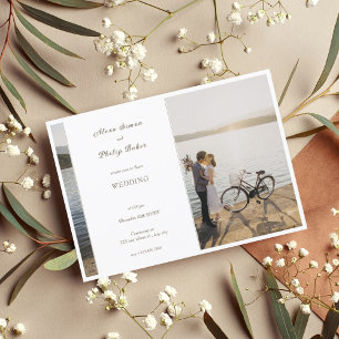 Disdained by photo Wedding Invitation
