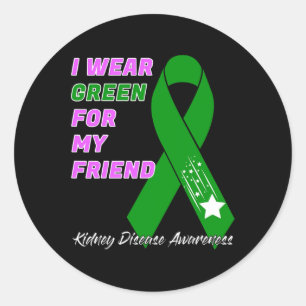 Disease Awareness Dialysis Transplant Patient Warr Classic Round Sticker