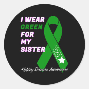 Disease Awareness Dialysis Transplant Patient Warr Classic Round Sticker