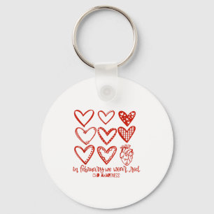 Disease Awareness Hearts I Wear Red Heart Surgery  Key Ring