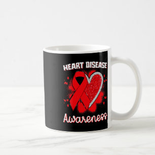 Disease Awareness I Wear Red To Fight Heart Diseas Coffee Mug