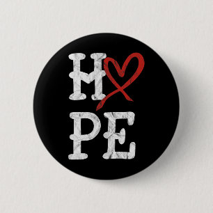 Disease Awareness Month Hope Vintage Heart Health 6 Cm Round Badge