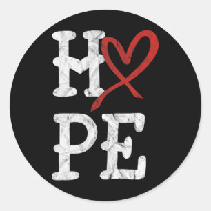 Disease Awareness Month Hope Vintage Heart Health  Classic Round Sticker