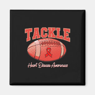 Disease Awareness Month Tackle Football Heart Heal Magnet