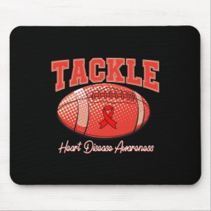 Disease Awareness Month Tackle Football Heart Heal Mouse Pad