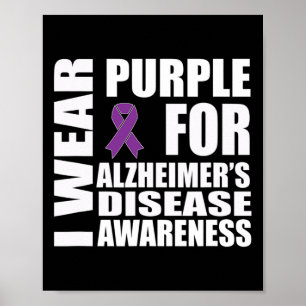 Disease Awareness Purple Ribbon Support Walk Poster