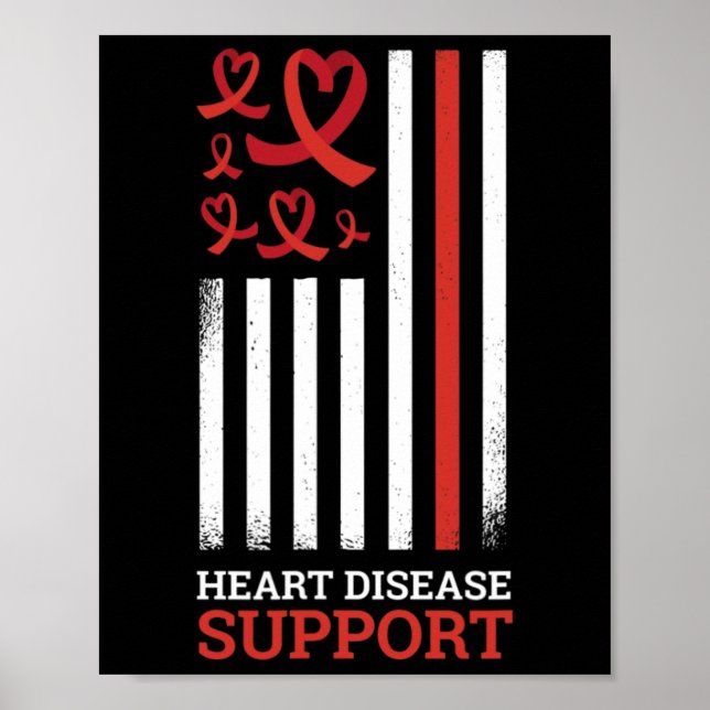 Disease Awareness Red Ribbon 2  Poster (Front)