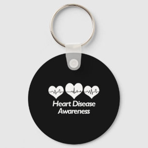 Disease Awareness Shirt For Women Heart Health  Key Ring