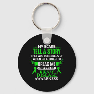 Disease Awareness Survivor Green Ribbon Men Women Key Ring