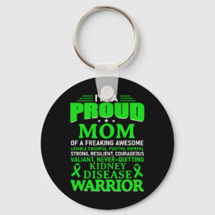 Disease Awareness Survivor Green Ribbon Mum Women Key Ring