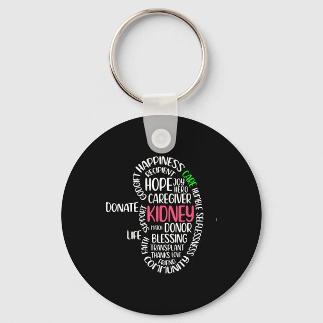Disease Awareness Transplant Organ Donor Donate  Key Ring (Front)