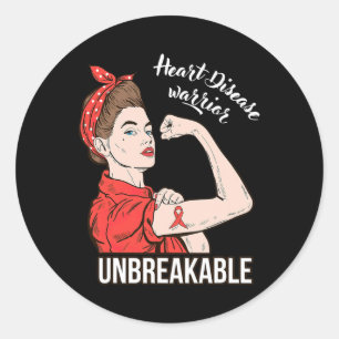 Disease Awareness Warrior Unbreakable Survivor  Classic Round Sticker