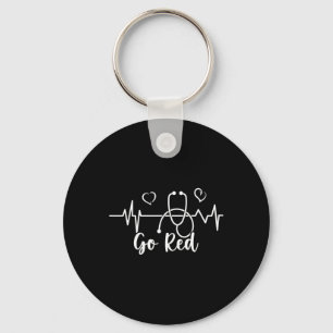 Disease Awareness We Wear Red In February Go Red H Key Ring