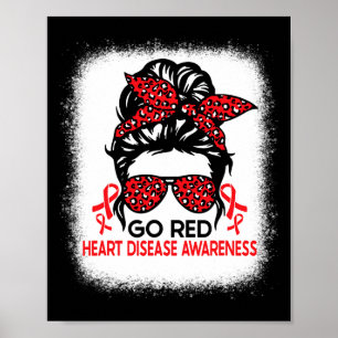 Disease Awareness We Wear Red In February Go Red H Poster