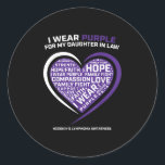 Disease Daughter In Law Hodgkins Lymphoma Classic Round Sticker<br><div class="desc">Disease Daughter In Law Hodgkins Lymphoma</div>