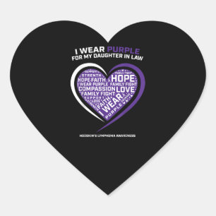 Disease Daughter In Law Hodgkins Lymphoma Heart Sticker