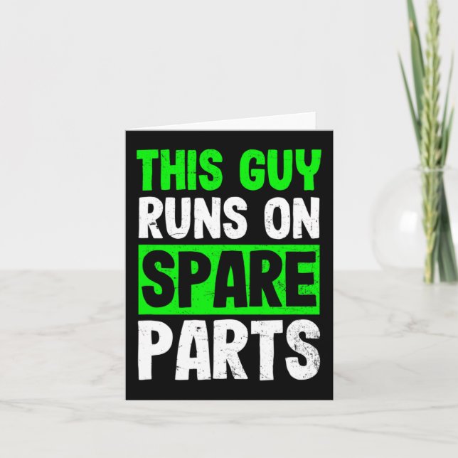 Disease Design Guy Runs On Spareparts Gift  Card (Front)