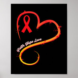 Disease February Wear Red Heart Disease Awareness Poster