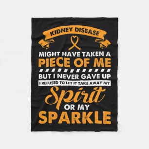 Disease Gift - Never Give Up Kidney Cancer Awarene Fleece Blanket