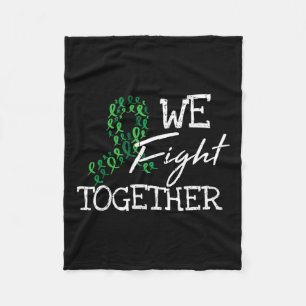 Disease Green Ribbon Family Quote Awareness Gifts Fleece Blanket