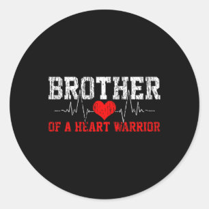 Disease Heartbeat Brother Gift Classic Round Sticker