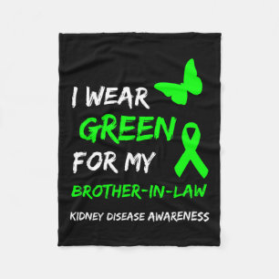 Disease I Wear Green For My Brother-in-law Ribbon Fleece Blanket