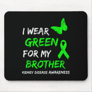 Disease I Wear Green For My Brother Ribbon Mouse Pad
