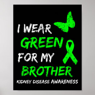 Disease I Wear Green For My Brother Ribbon Poster