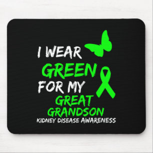Disease I Wear Green For My Great Grandson Ribbon Mouse Pad