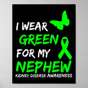 Disease I Wear Green For My Nephew Ribbon Poster