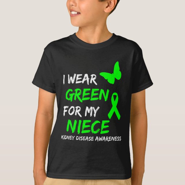 Disease I Wear Green For My Niece Ribbon 1  T-Shirt (Front)