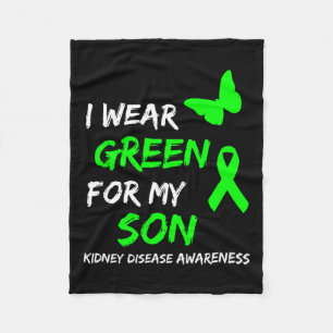 Disease I Wear Green For My Son Ribbon Fleece Blanket