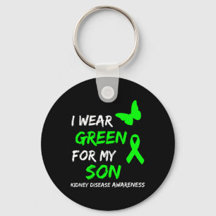 Disease I Wear Green For My Son Ribbon Key Ring