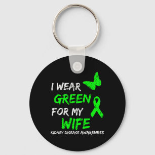 Disease I Wear Green For My Wife Ribbon Key Ring