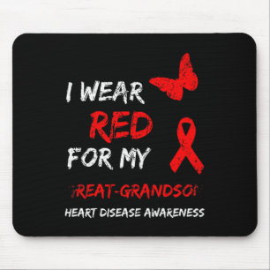 Disease I Wear Red For My Great-grandson Ribbon Mouse Pad