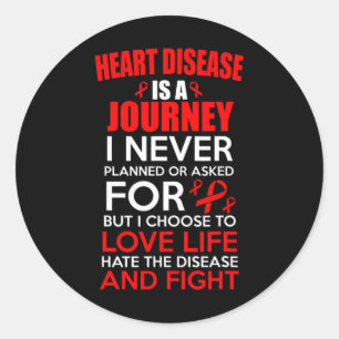 Disease Is A Journey Awareness Classic Round Sticker