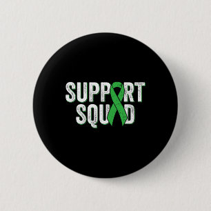 Disease Support Squad - Green Awareness Ribbon 6 Cm Round Badge