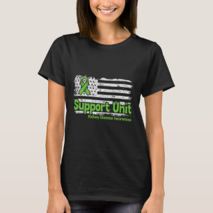 Disease Support Unit Flag Kidney Disease Awareness T-Shirt