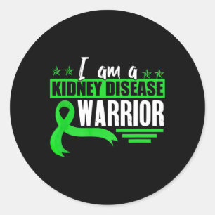 Disease Warrior Dialysis Nephritis Organ Donor Gre Classic Round Sticker