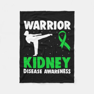 Disease Warrior Dialysis Nephritis Organ Donor Gre Fleece Blanket