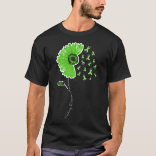 Disease Warrior Green Ribbon Sunflower Cute T-Shirt
