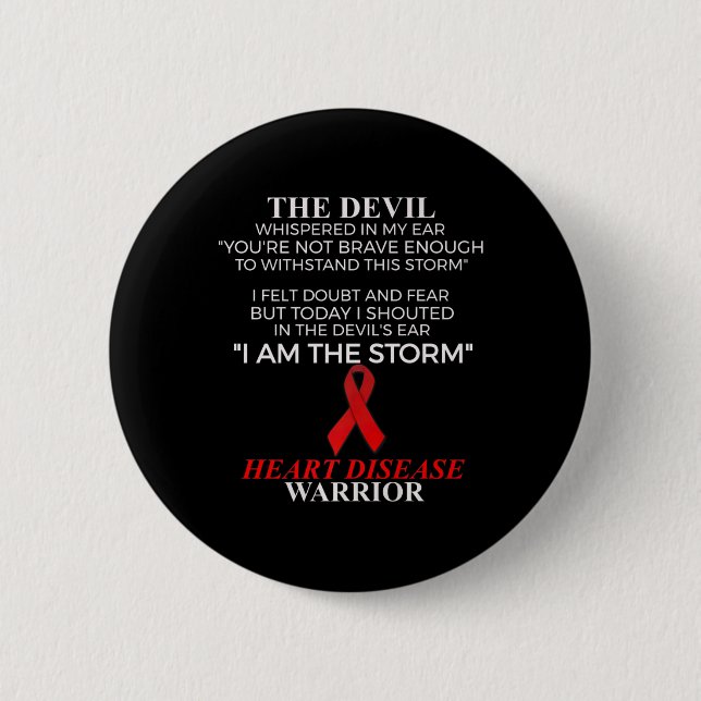 Disease Warrior Health  6 Cm Round Badge (Front)