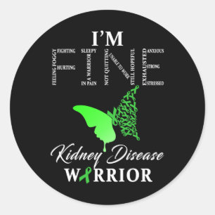 Disease Warrior I'm Fine 1 Classic Round Sticker