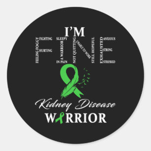 Disease Warrior I'm Fine Classic Round Sticker