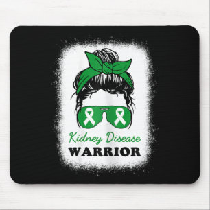 Disease Warrior Kidney Disease Awareness Messy Bun Mouse Pad