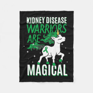 Disease Warrior Magical Unicorn Green Organ Donor  Fleece Blanket